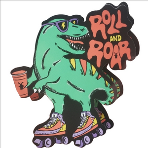 NEW Dutch Bros August 2024 Stickers Dinosaur Roller Skating Rebel (2) *